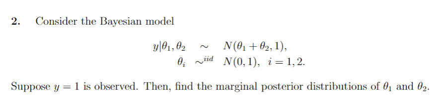 1), 0; ~iid N(0, 1), i = 1, 2. Suppose y =
