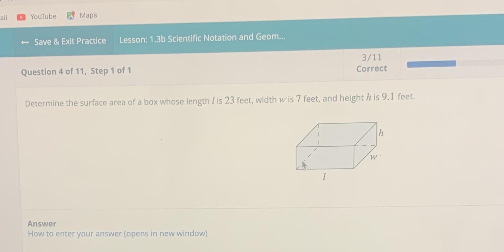 ail YouTube Maps + Save & Exit Practice Lesson: 1.3b Scientific