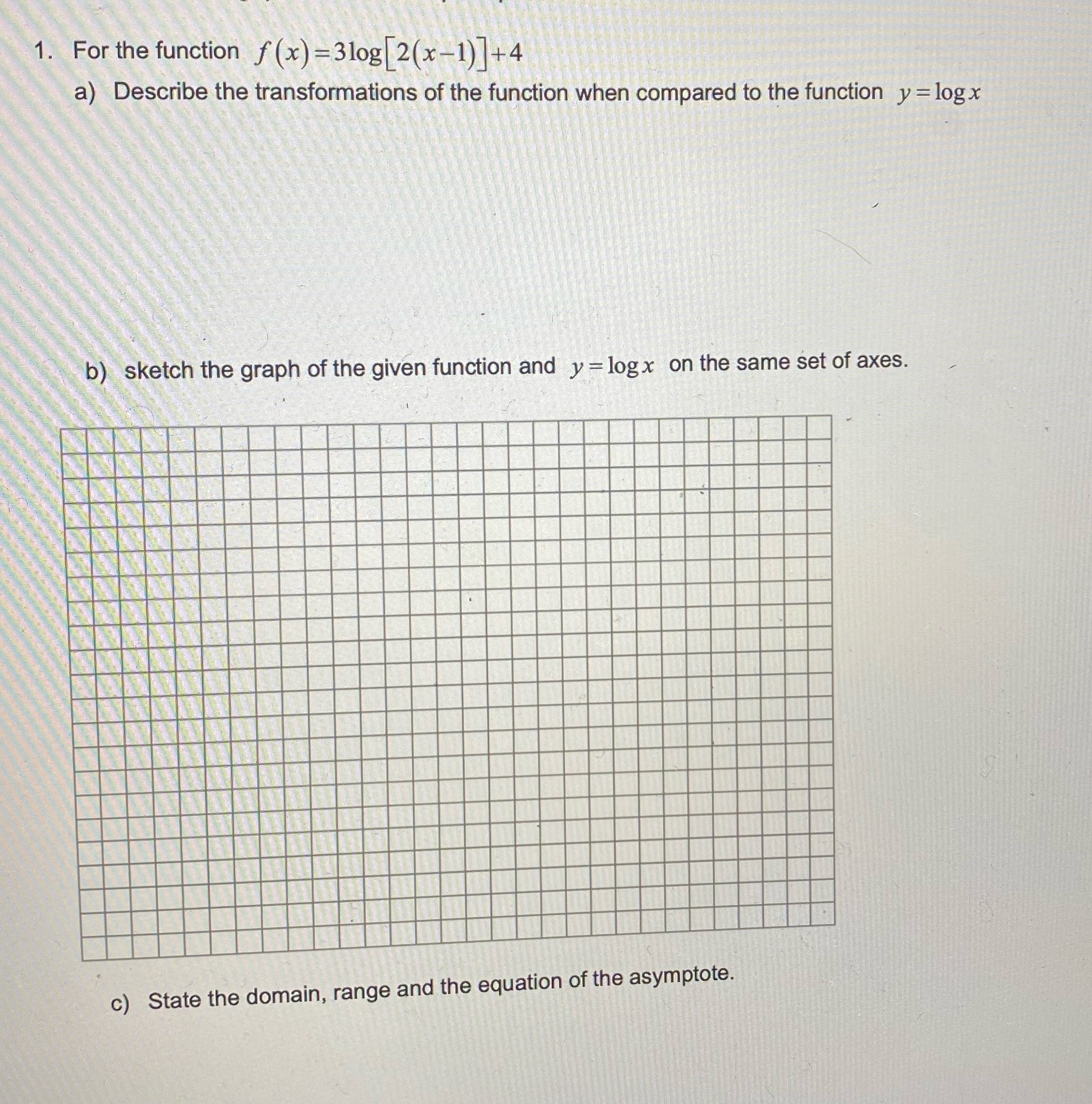  Please answer a,b, and 5 1. For the function f (x)