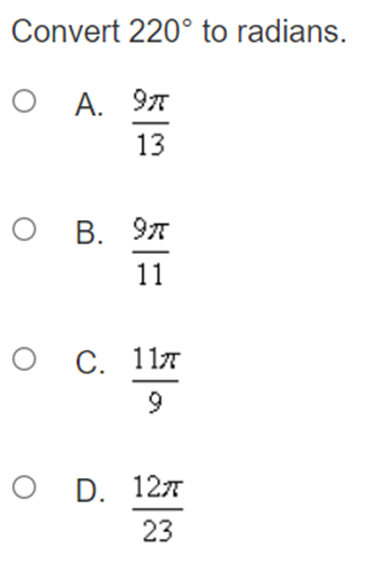 of the arc intercepted by a central angle of 1.5 radians in