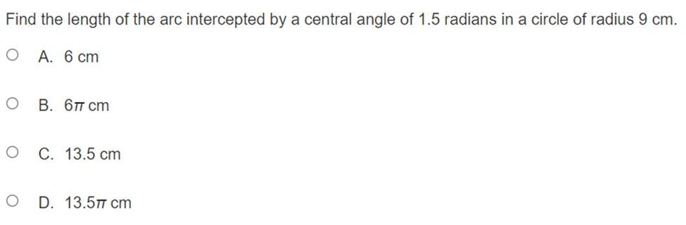 617 cm O C. 13.5 cm O D. 13.517 cmPoint P(3.4) is