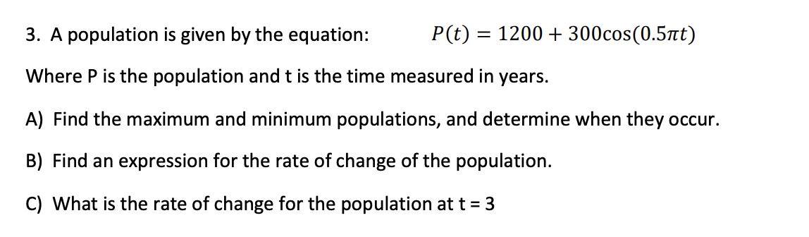 + 300C05(0.51rt) Where P is the population and t is the time