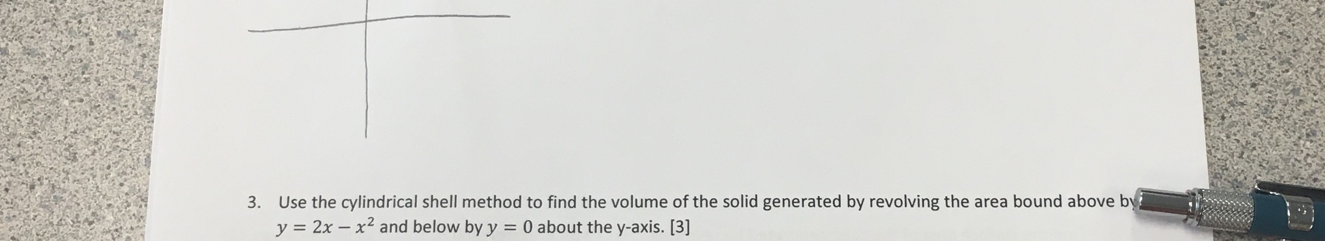 the volume of the solid generated by revolving the area bound above