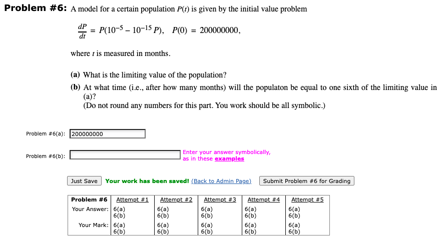 by the initial value problem dt de = p(10-5 - 10-15 p),