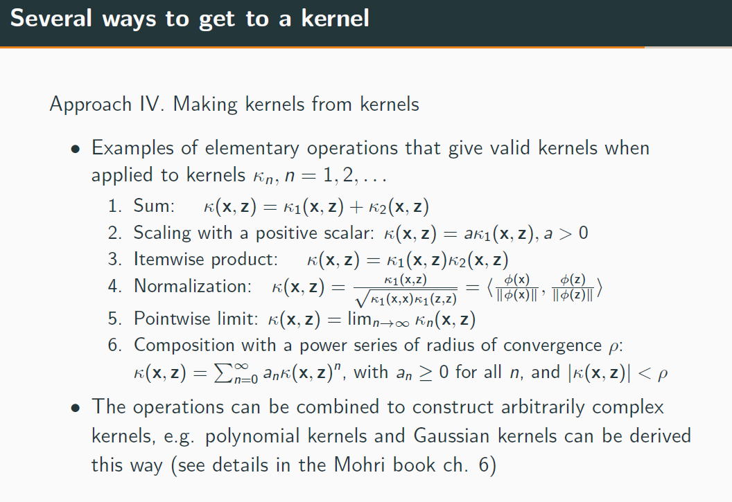 get to a kernel Approach |. Construct a feature map gr\") and