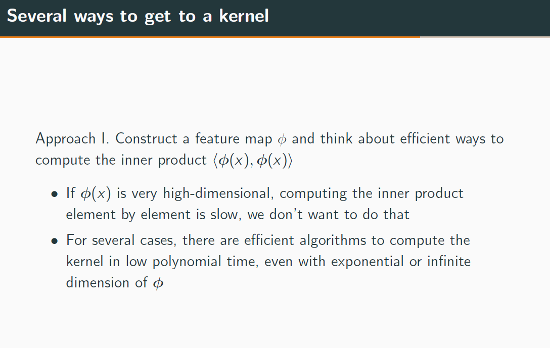 If $01) is very high-dimensional, computing the inner product element by element