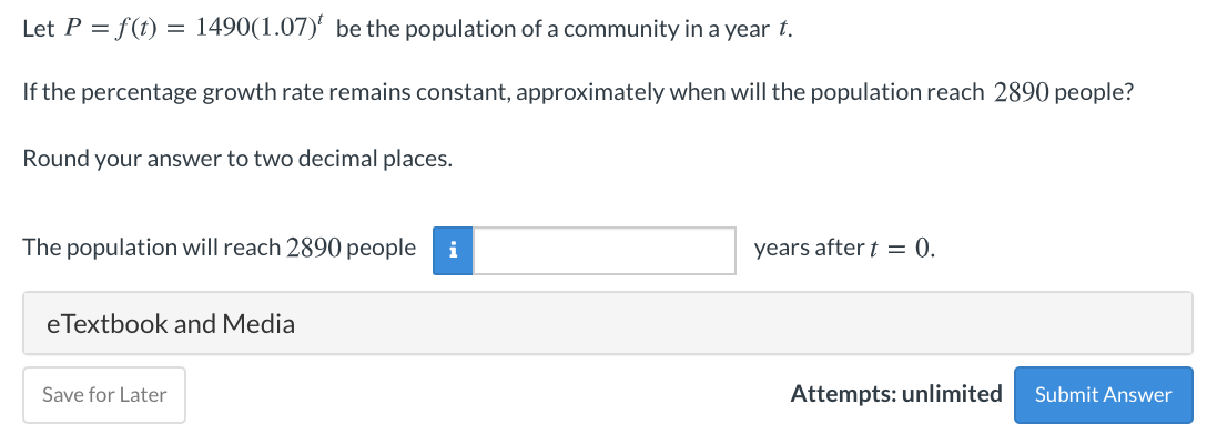 = 10. Round your answer to three decimal places. eTextbook and Media