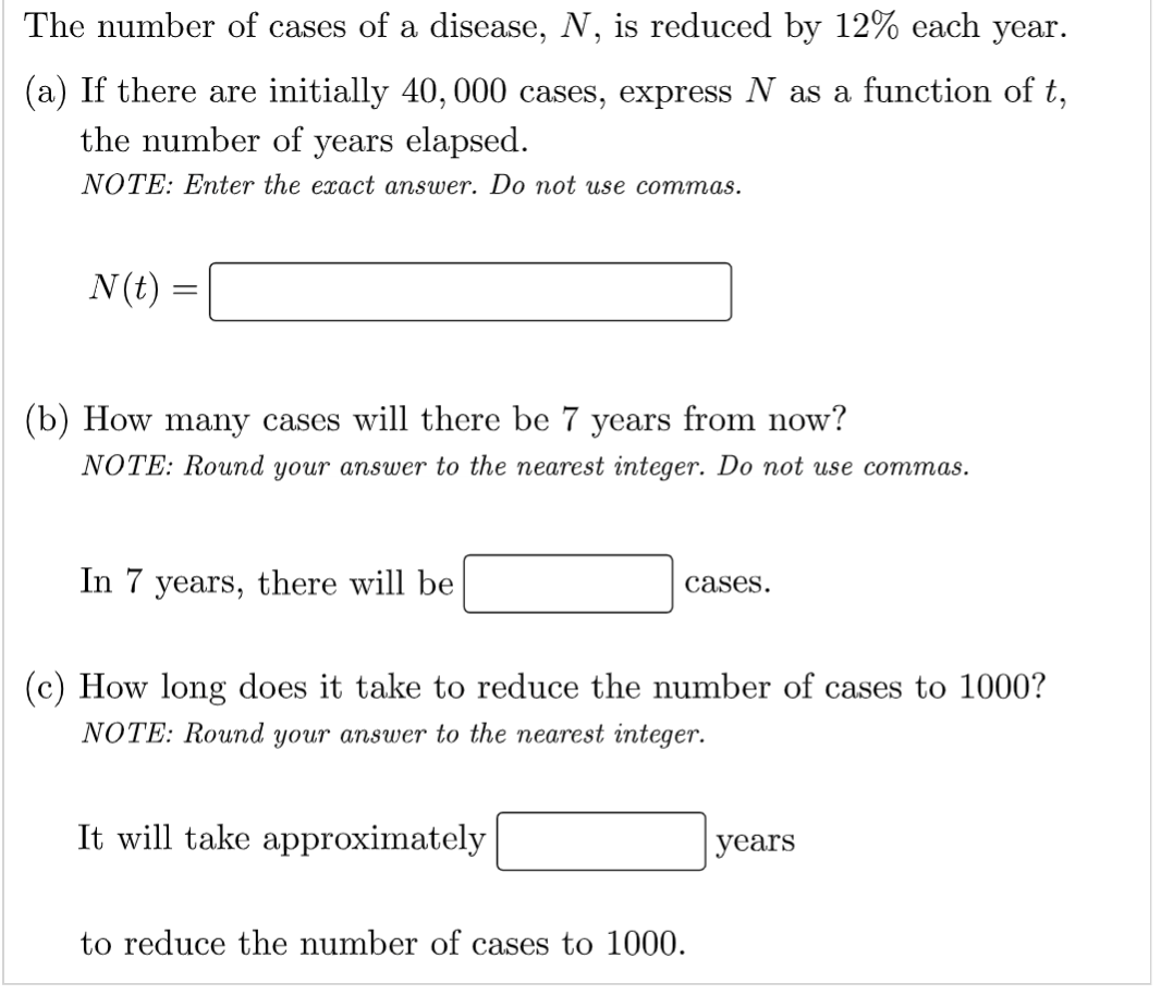 for Later Attempts: unlimited Submit AnswerThe number of cases of a disease,