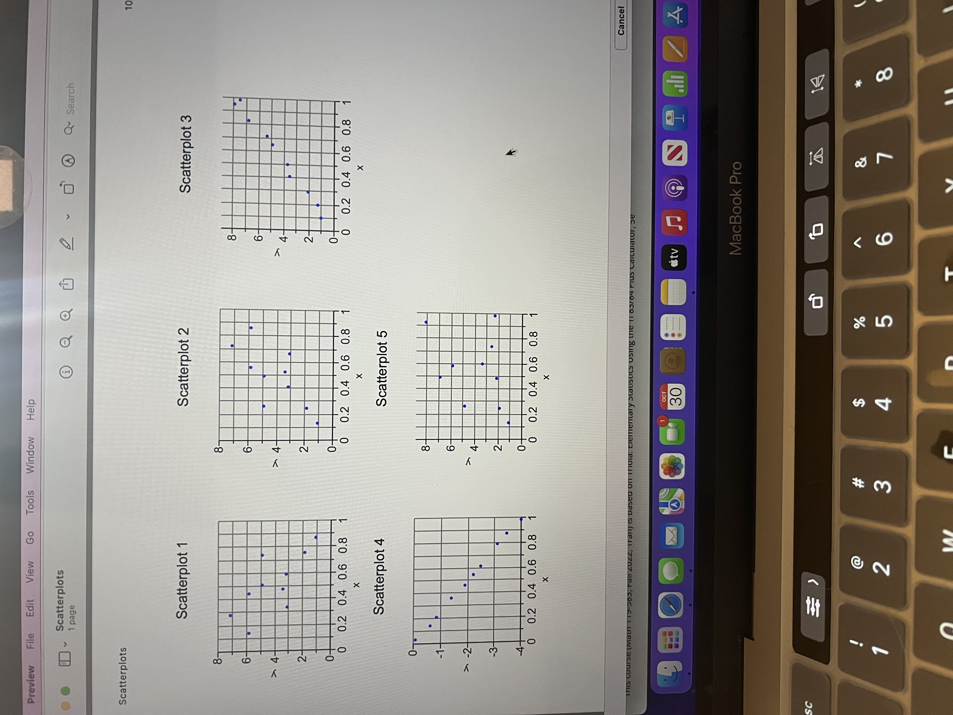  Preview File Edit View Go Tools Window Help Scatterplots 1 page