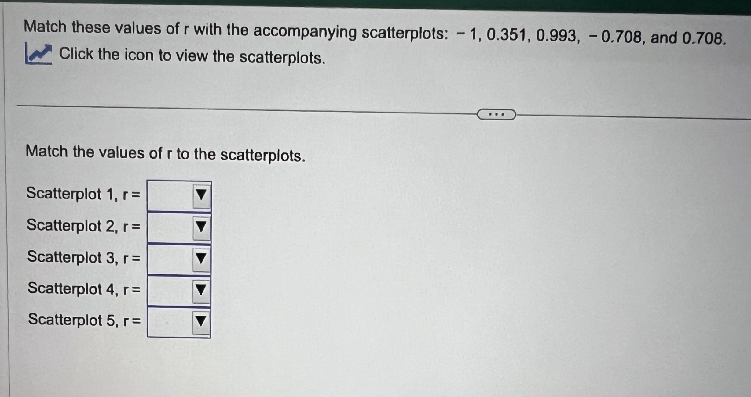 1 Q Q 1 2 . ' @ Q search Scatterplots Scatterplot