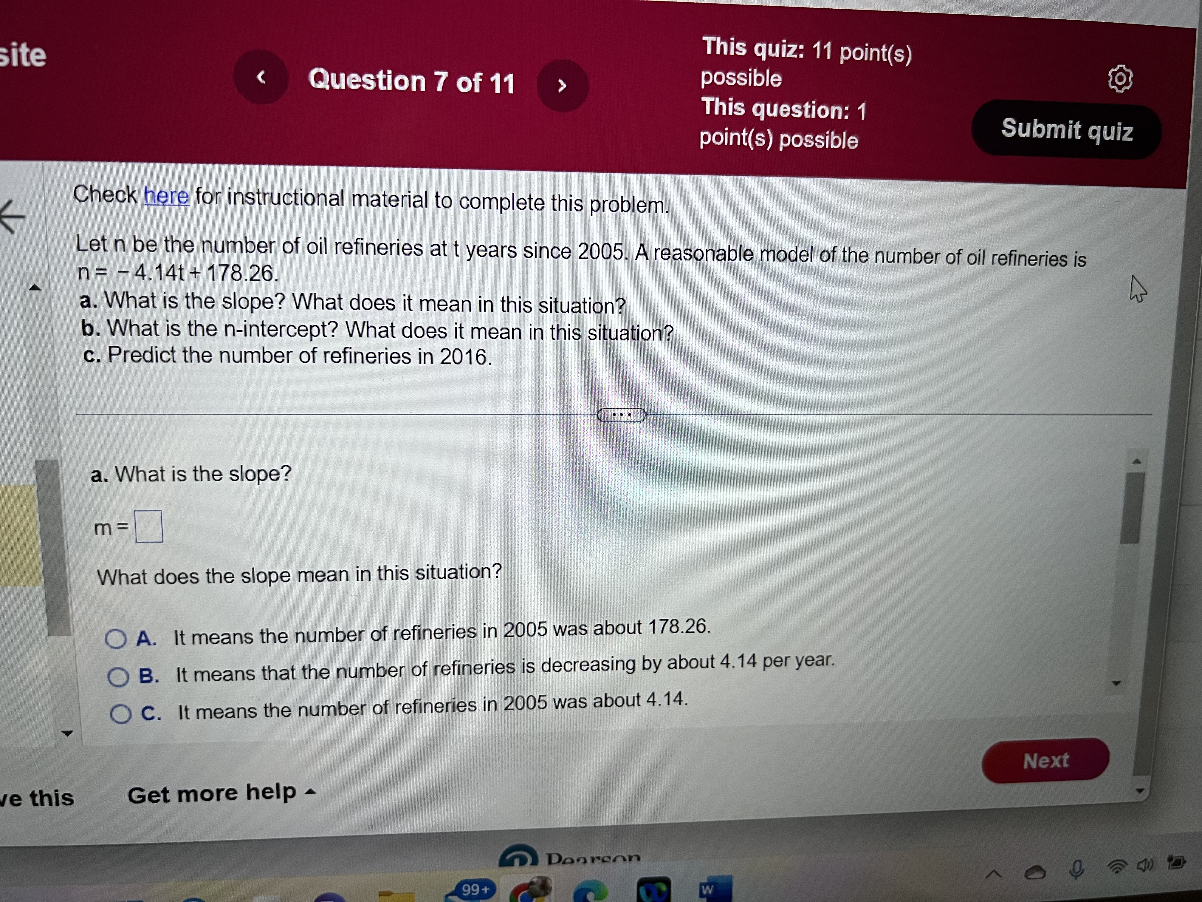 situation? since the tank was filled. Some pairs of values of d