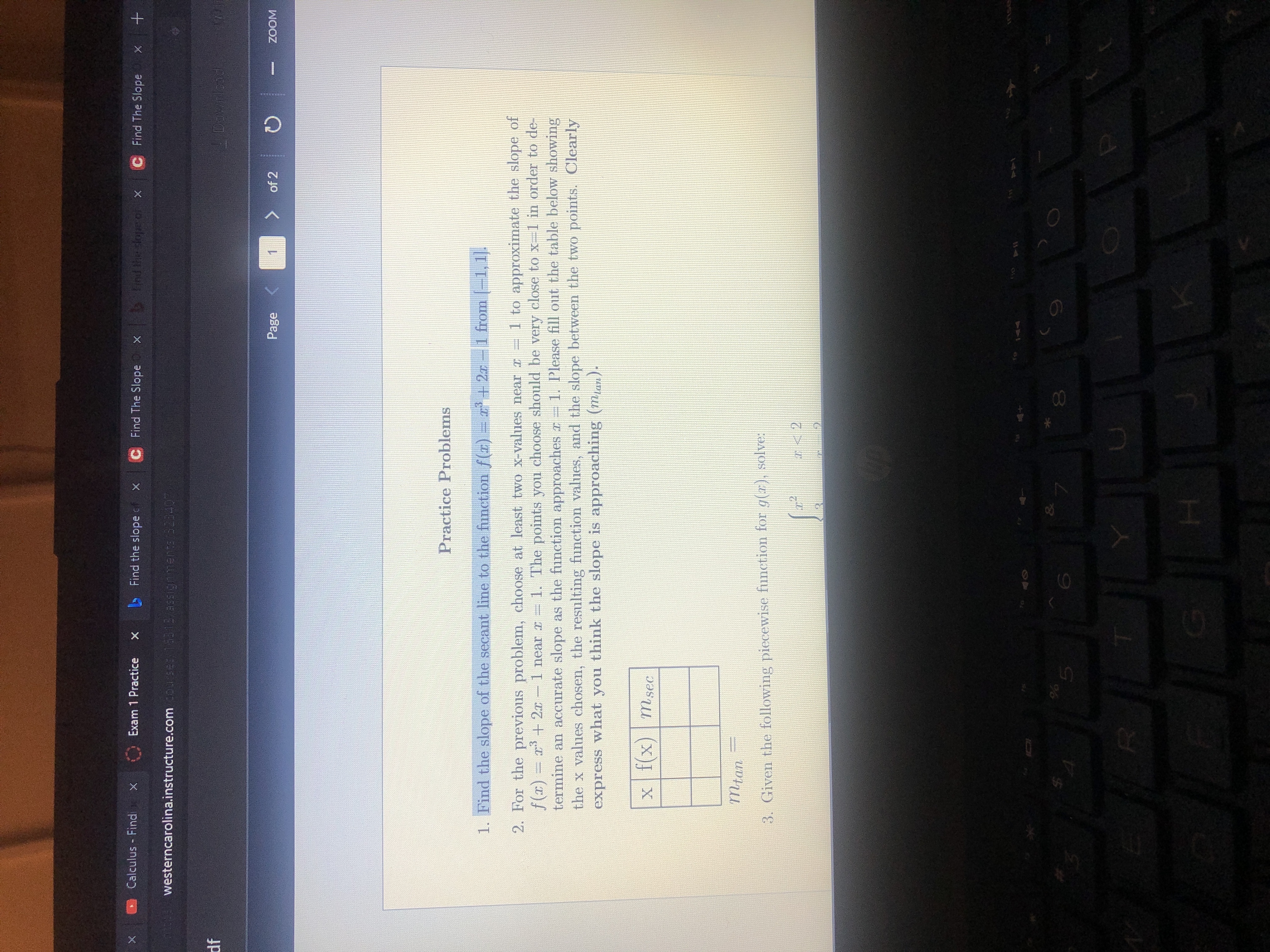 slope of x C Find The Slope x blind the slopso x