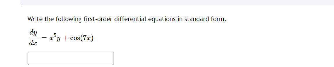 DE 39' + 7y = 3:3? 2'. O The integrating factor is