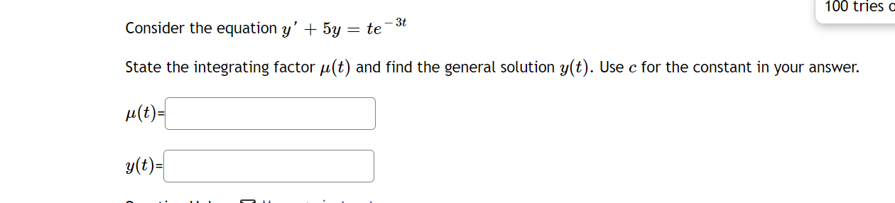 equation by the integrating factor. 0 We divide both sides of the