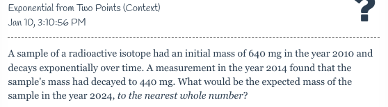 where f (5) = 13 and f (6.5) = 96, then find