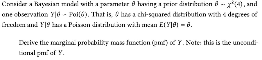 Consider a Bayesian model with a parameter 0 having a prior