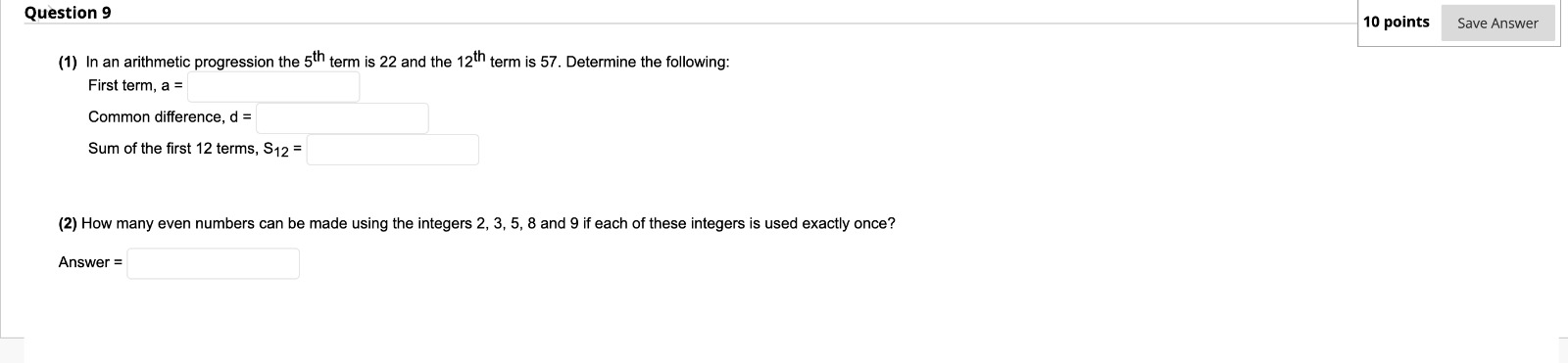 """'"' Mi (1; In an arithmetic progression in; 5'h term is