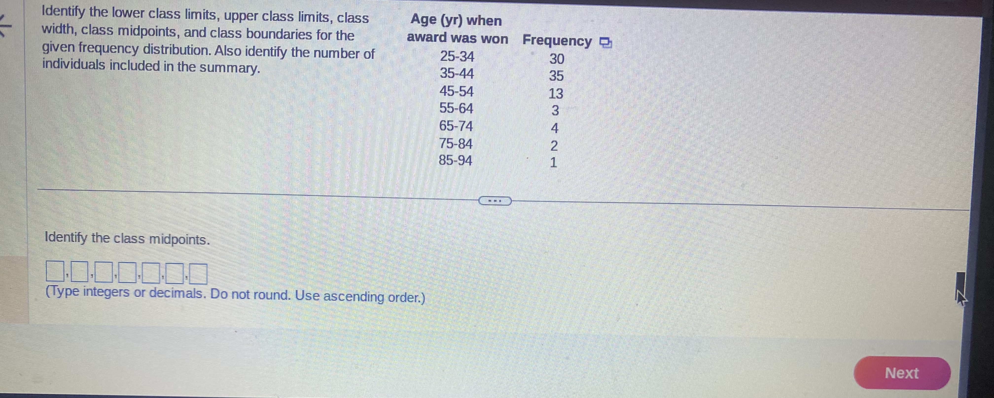 parameter. A sample of professors is selected and it is found that