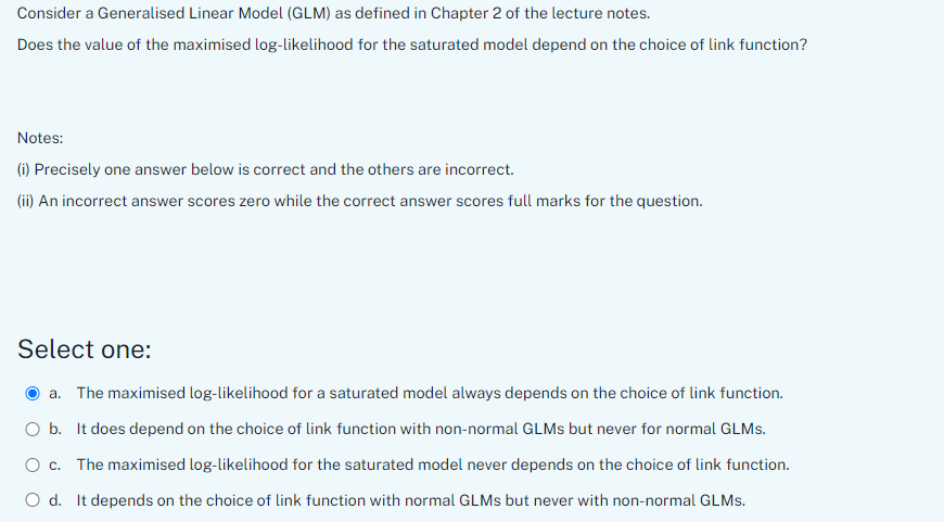 of the lecture notes. Does the 1.ralue of the maximised Log-Likelihood for