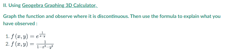 observe where it is discontinuous. Then use the formula to explain what