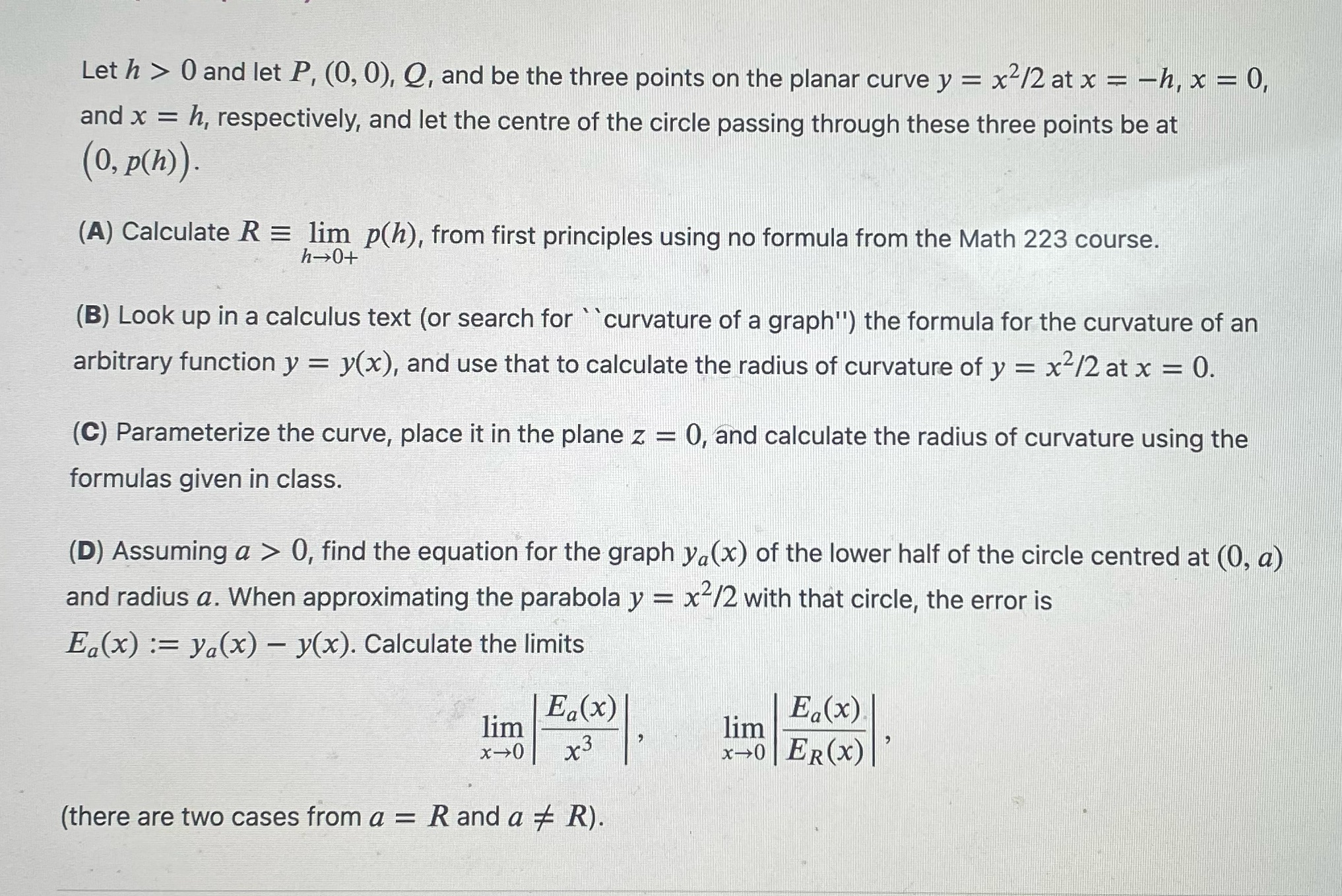 Could you show explanation and working for this example Let h