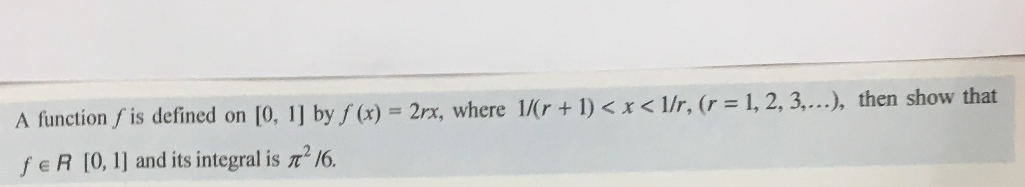 A function fis defined on [0, II by f (x) = 2rx,