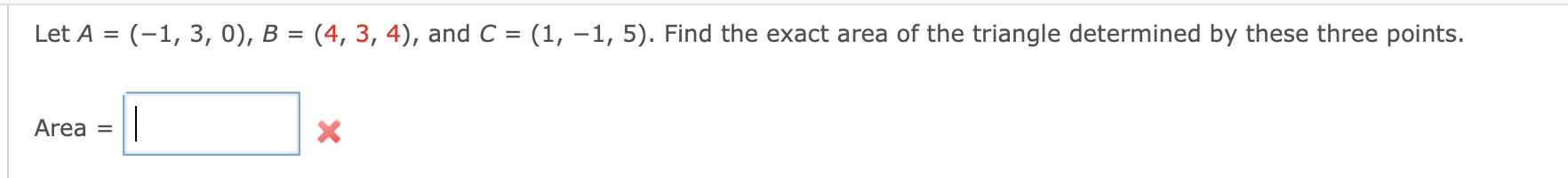 Let A = (-1, 3, 0), B = (4, 3, 4),