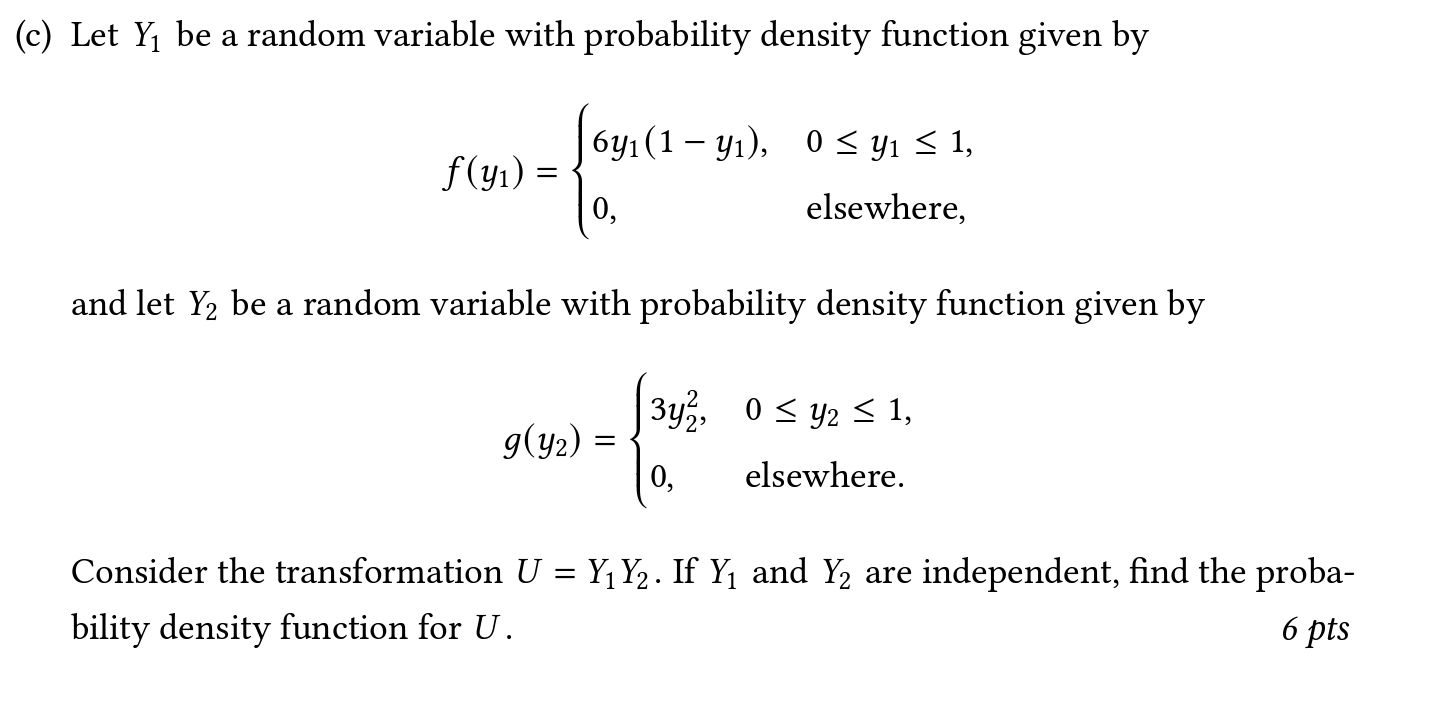 by 6911 (1 Yl), 0 1, f(Yl) - 0, elsewhere, and let