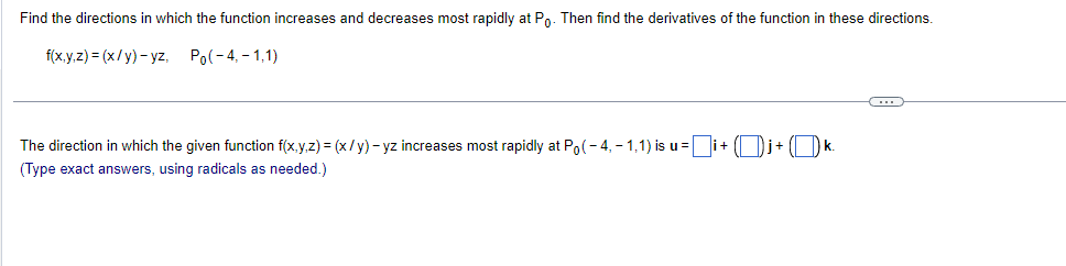 at Po( - 4, - 1,1) is u = i+ (Di +
