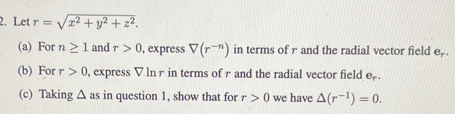 n > 1 and r > 0, express V(run) in terms of