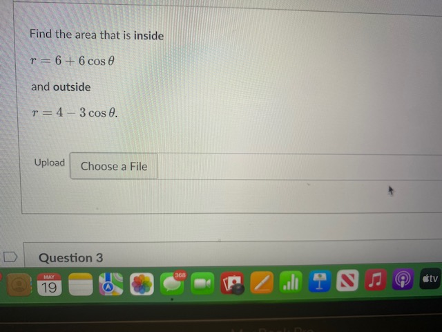 Find the area that is inside r = 6 + 6