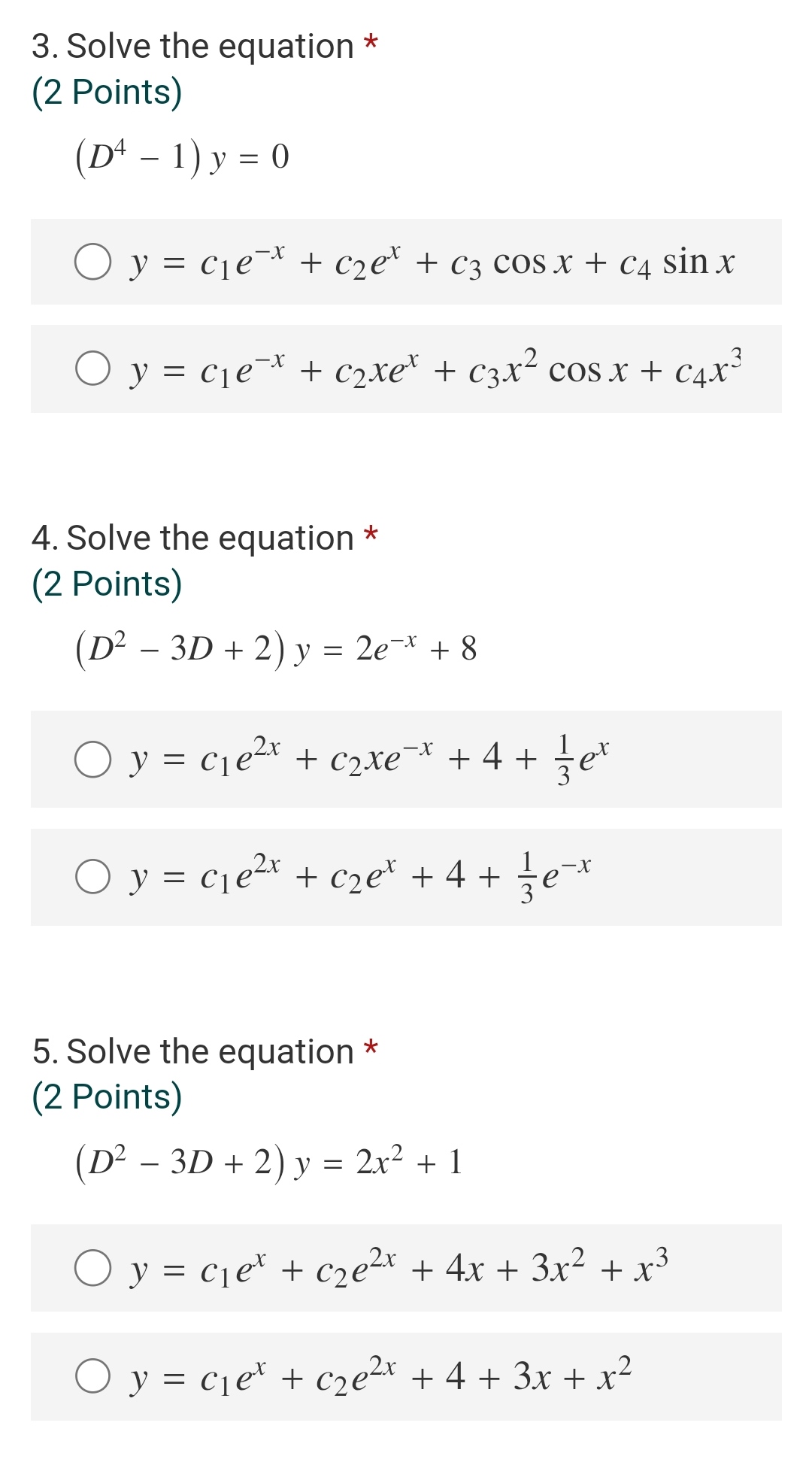 Cle 231)2 + 121) + 36) Y" = O + C2Xe -k
