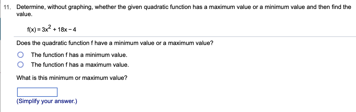 and the axis of symmetry of the quadratic function, and determine whether