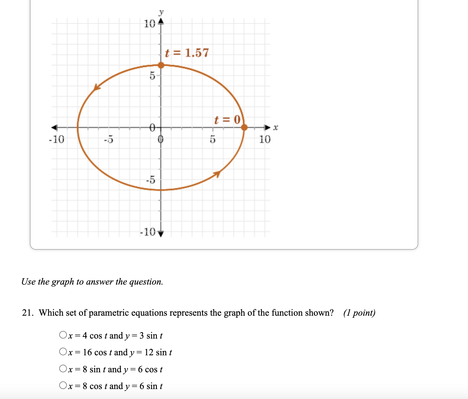  10 4 t = 1.57 5 t= 0 0- - x