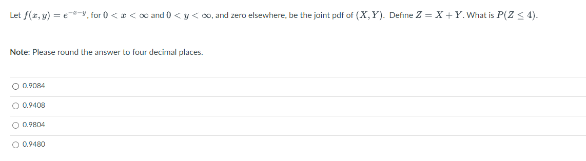 < DO, and zero elsewhere, be the joint pdf of (X, Y).