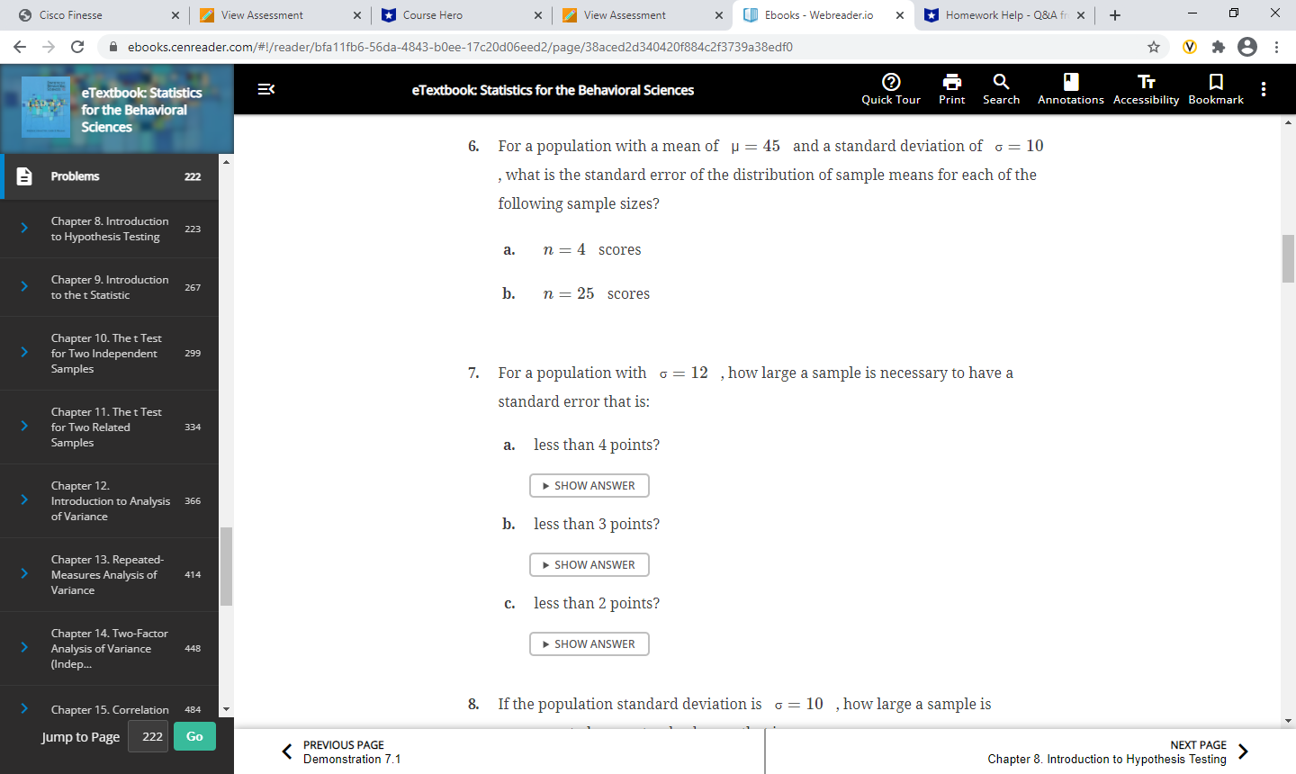  Assignment ContentQuestion 1100 PointsCHAPTER 7: PROBABILITY AND THE DISTRIBUTION OF SAMPLE