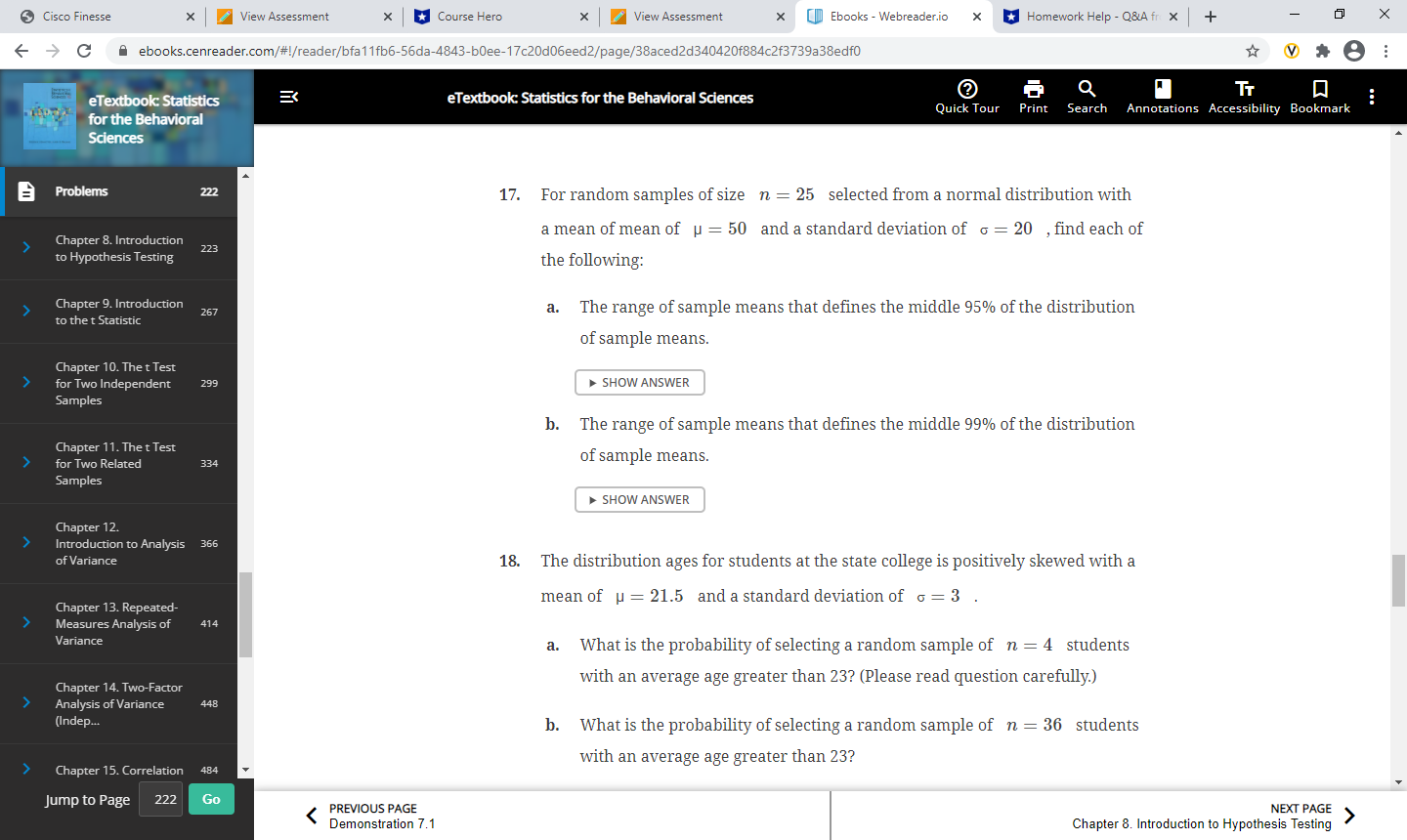 the t Statistic b. n = 25 scores Chapter 10. The t