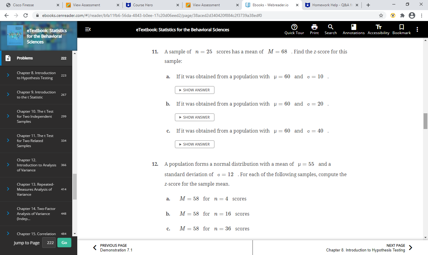 standard error that is: Chapter 11. The t Test for Two Related