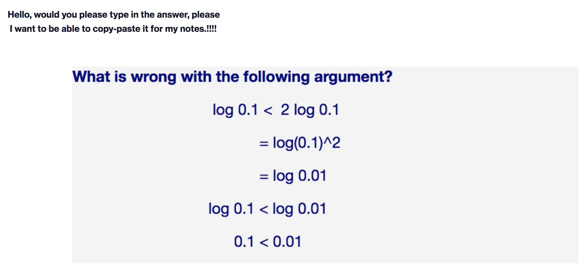 to be able to copy-paste it for my notes.!!!! What is wrong