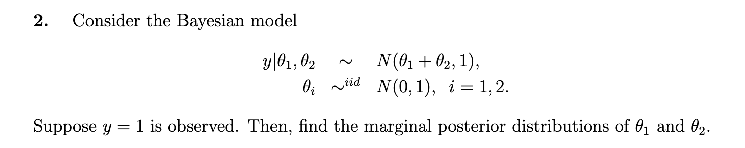 1), 0; iid N(0, 1), i = 1, 2. Suppose y =