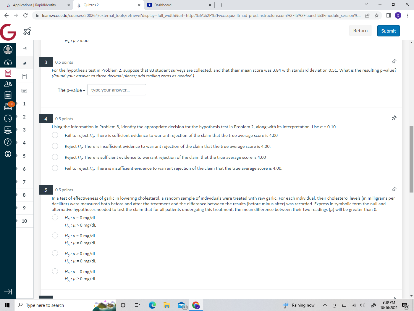 software package. Instructions This homework assignment requires the use of StatCrunch; the