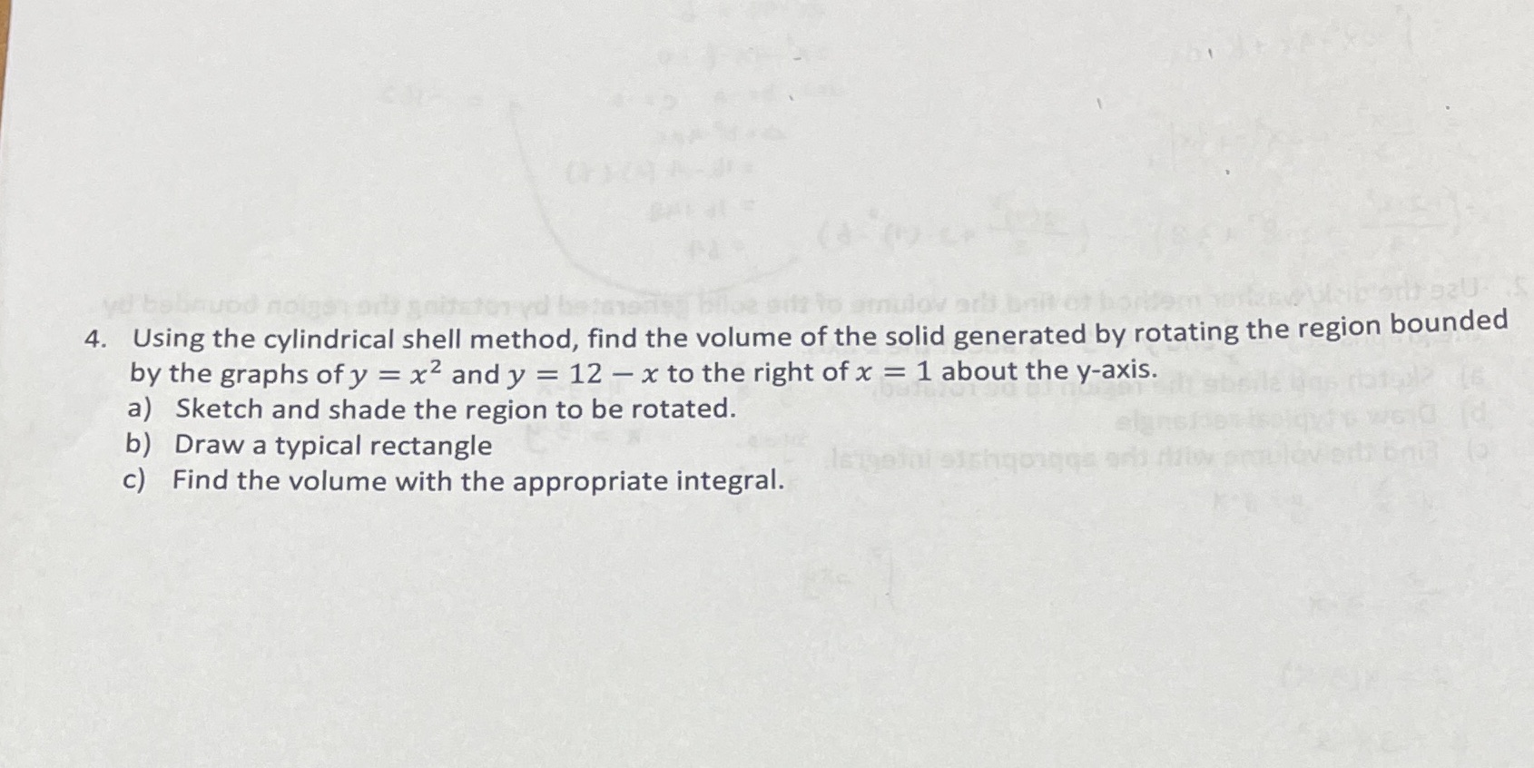 solid generated by rotating the region bounded by the graphs of y