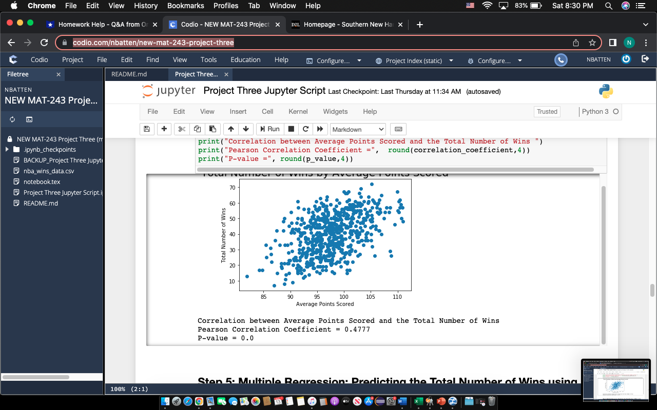 its P-value.See Step 4 in the Python script to answer the following