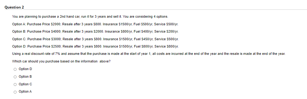 rate is 3%, what is the NPV of this process change. O