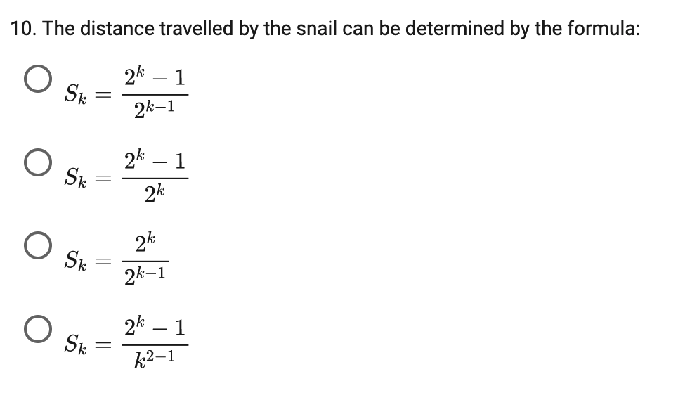 is used to represent the movement of the snail? O constant series.