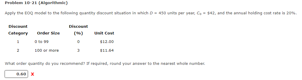 0rd er Size (%) Unit Cost 1 0 to 99 I] $12.00