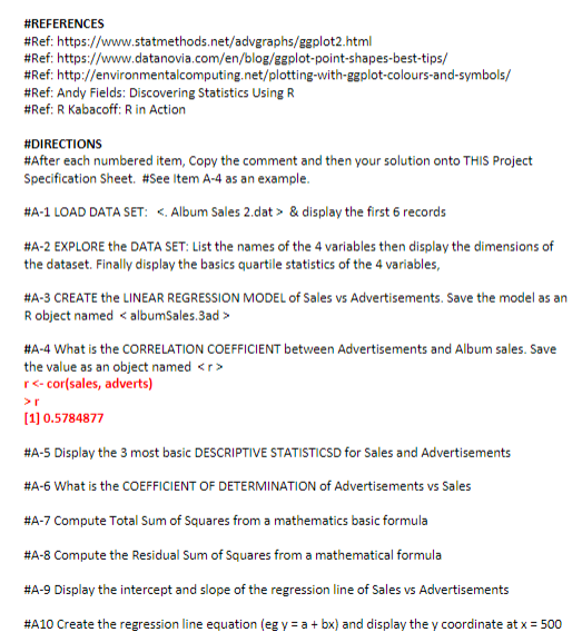 numbered item, Copy the comment and then your solution onto THIS Project