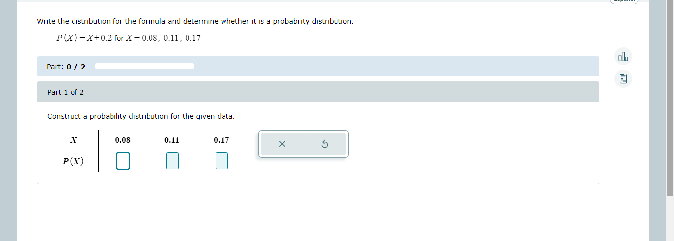  Write the distribution for the formula and determine whether it is