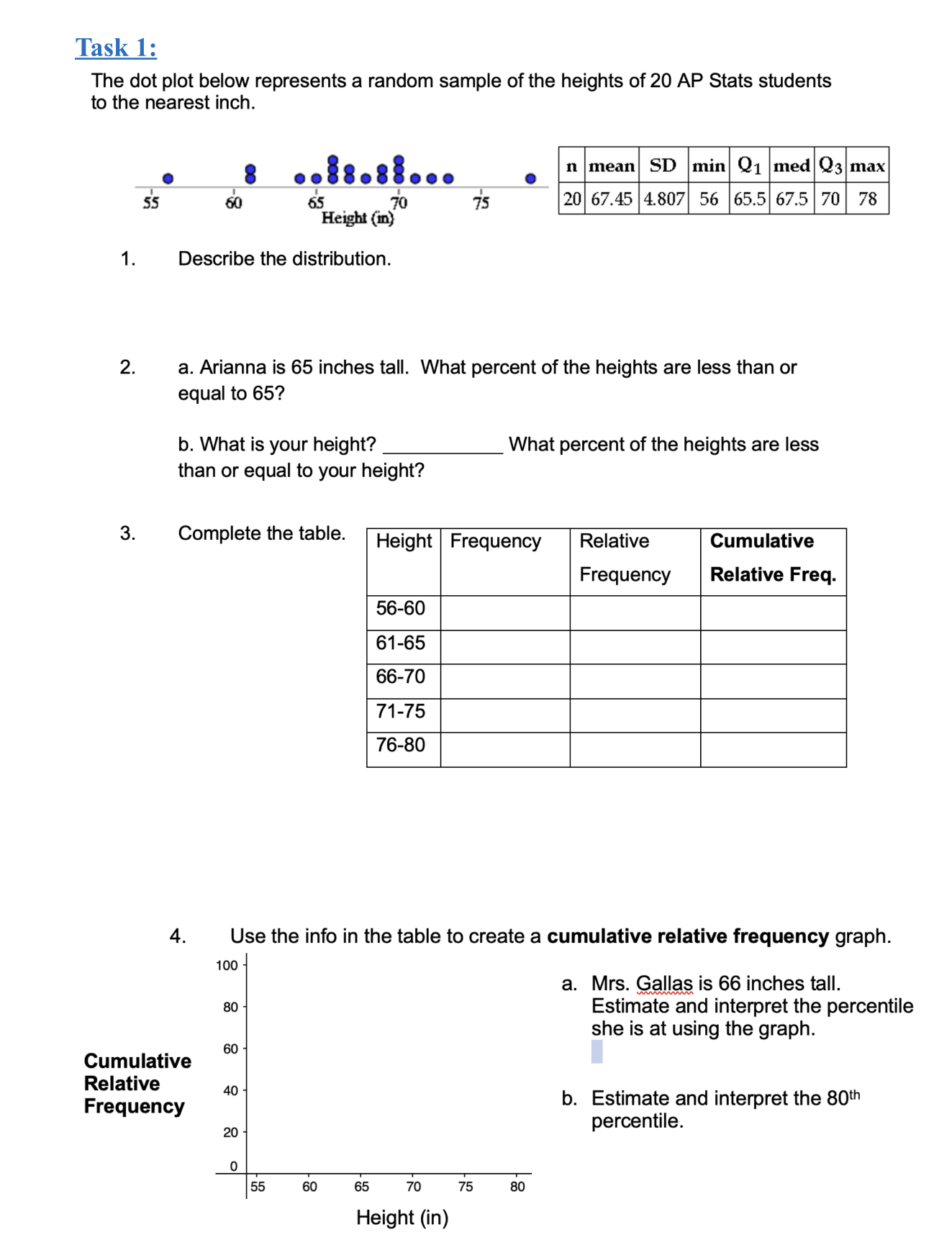 so 70 60 (a) At what percentile does a student who used