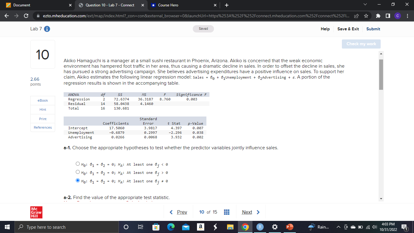  Document X Question 10 - Lab 7 - Connect X *Course